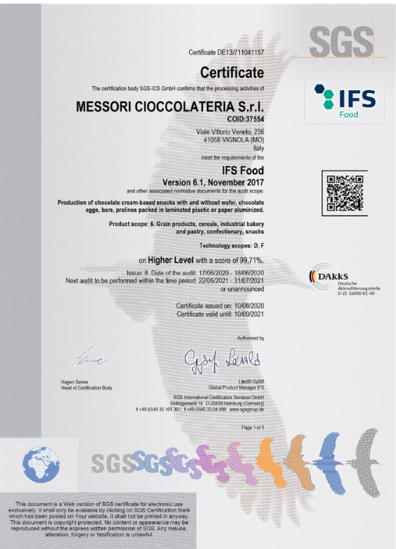 Certificazione IFS High Level IFS
